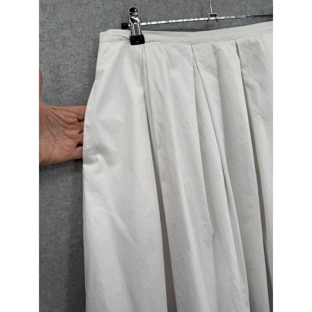 Anthropologie Moulinette Soeurs Skirt Women Eyelet Scalloped Poplin Size 10 - Picture 9 of 14